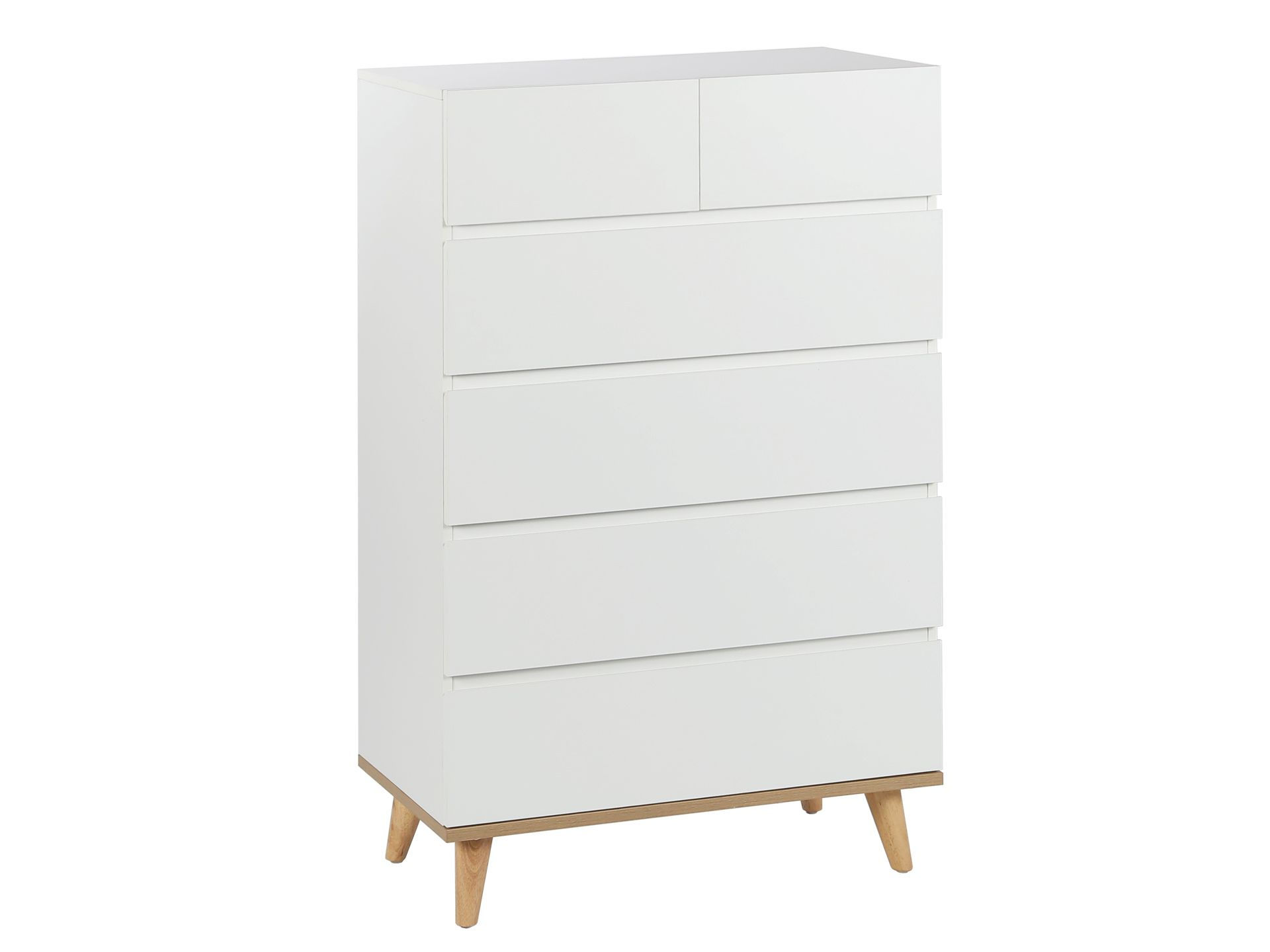 5 Drawers Tallboy - White