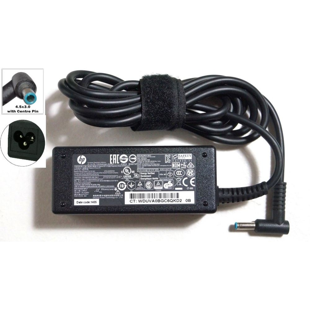Genuine HP 250 G3 G2 elitebook 840 G3 x360 19V 2.31A 45w Blue tip Adapter