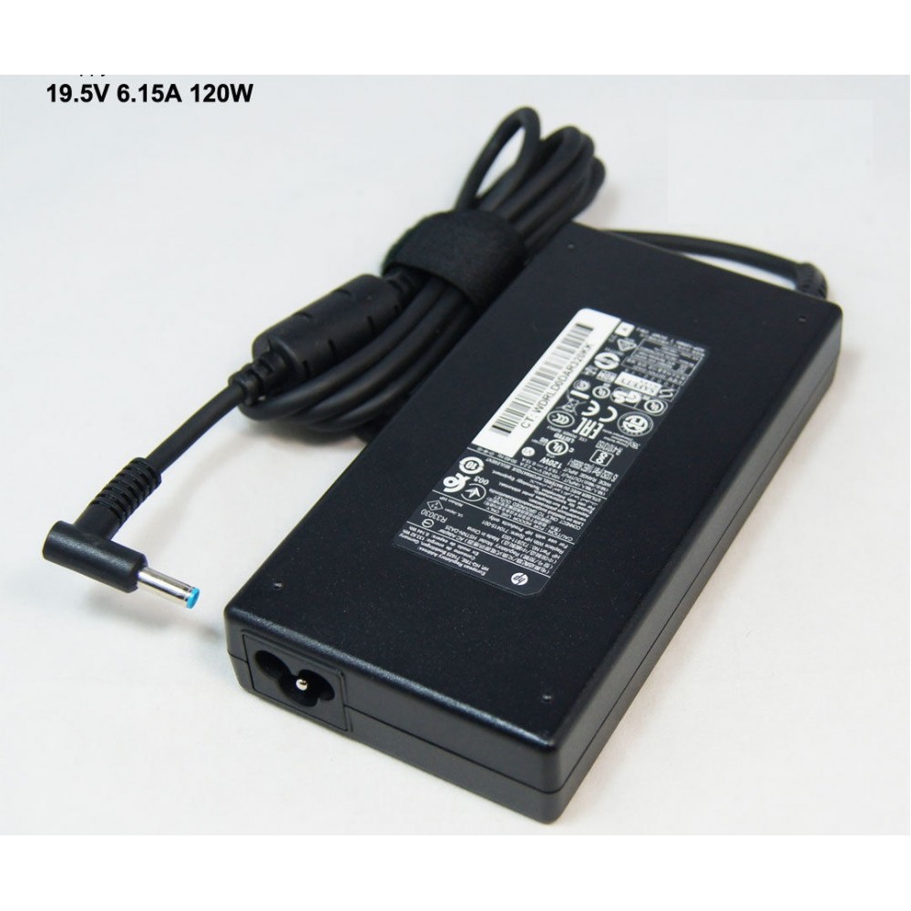 Slim 120W HP Envy TouchSmart 15-j 17-j 19.5V 6.15A 4.5x3.0mm Blue tip Adapter