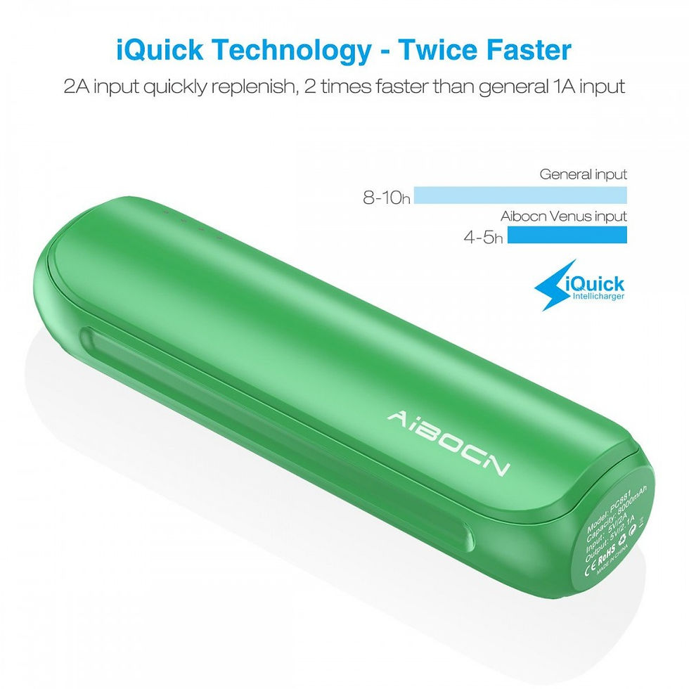 Thumbnail: Mini 6700mAh Portable External Charger Power bank for iPhone Samsung Green