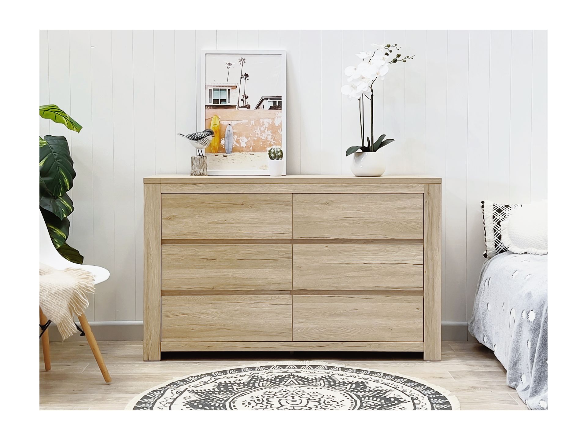 6 Drawers Lowboy