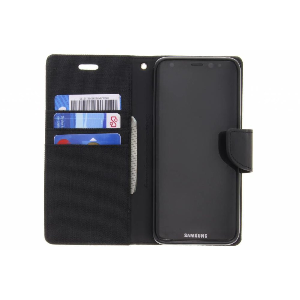 Samsung Galaxy S8 Canvas Diary Kickstand Slim Flip Leather Wallet Case Cover
