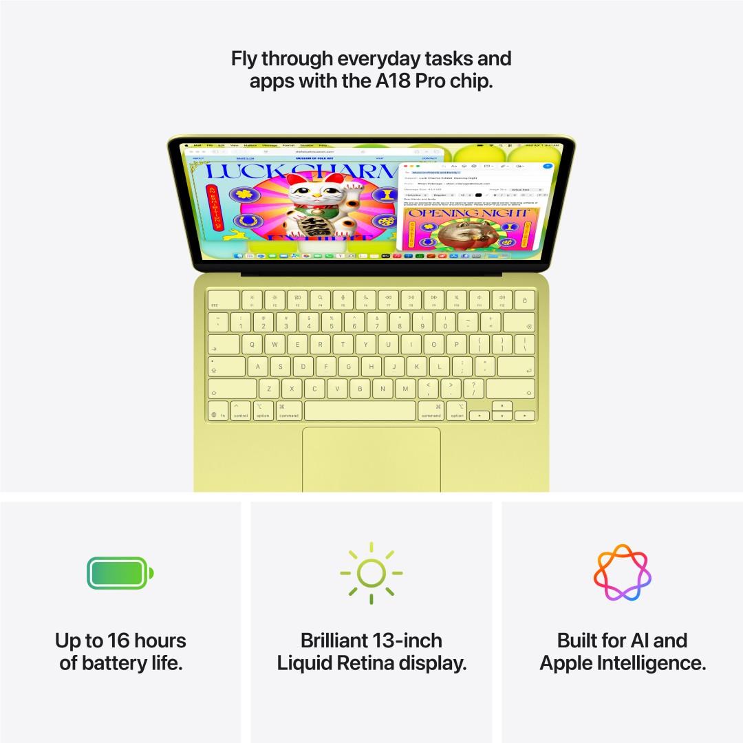 Apple 13-inch MacBook Neo Laptop with Apple A18 Pro Chip