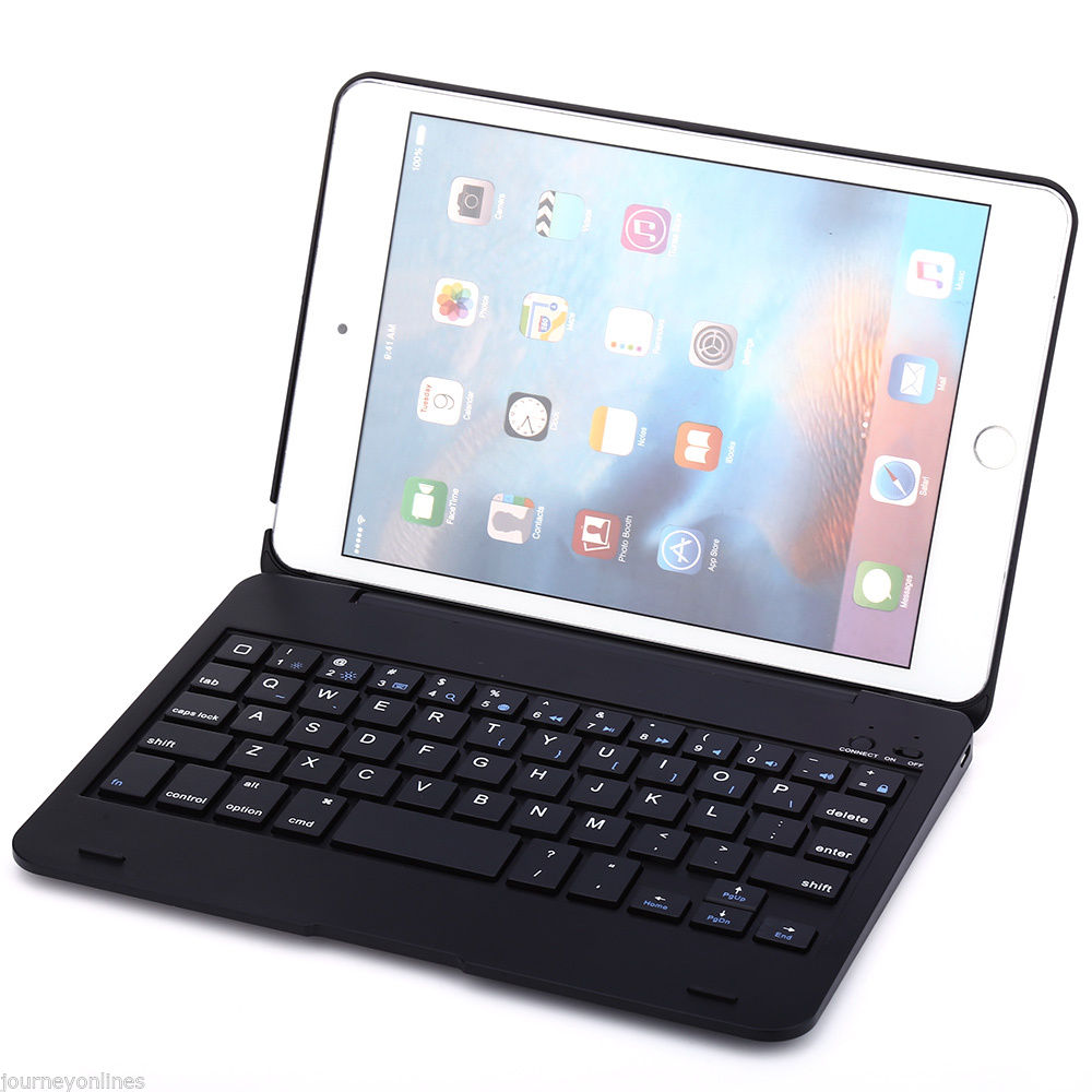 Ultra slim iPad Mini 1/2/3 Foldable Wireless Bluetooth Keyboard with back cover