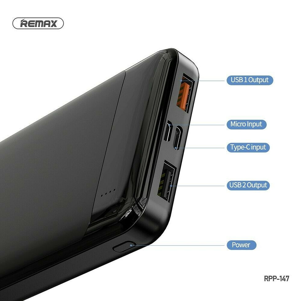 Thumbnail: Remax Dual USB 10000mAh Fast Power Bank Charger for iPhone Android Phone
