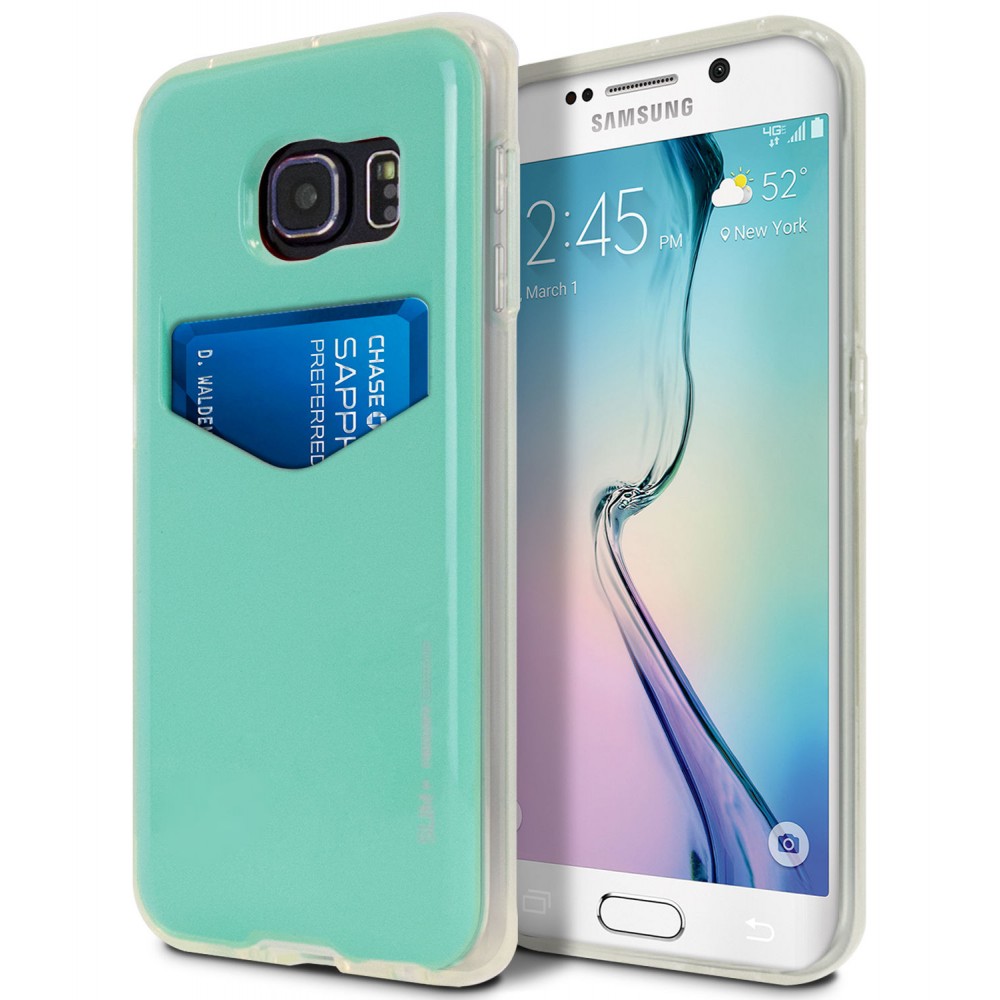 Samsung Galaxy S6 Edge GOOSPERY Slim ipocket card Slot bumper case Mint