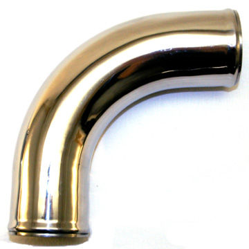 3 INCH STAINLESS  STEEL 90 DEGREE BEND BEADED POLISHED