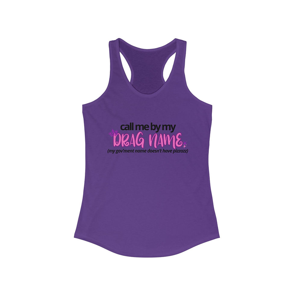 Thumbnail: Call Me By My Drag Name Racerback Tank 