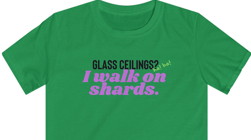 Thumbnail: Glass Ceilings? I Walk on Shards - Statement Tee purple / child