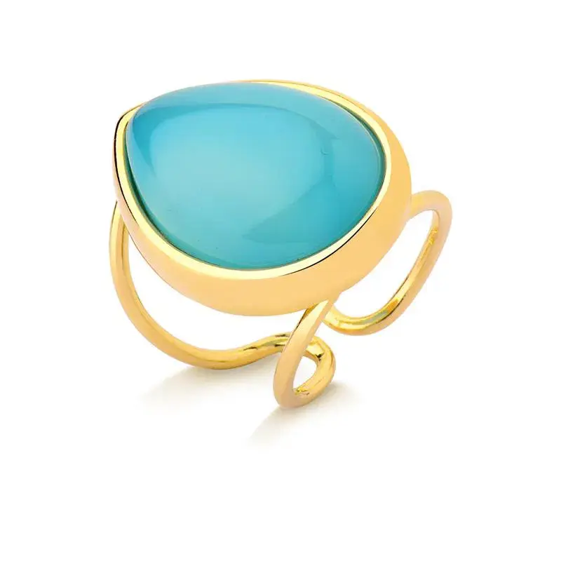 bague ajustable agathe bleu
