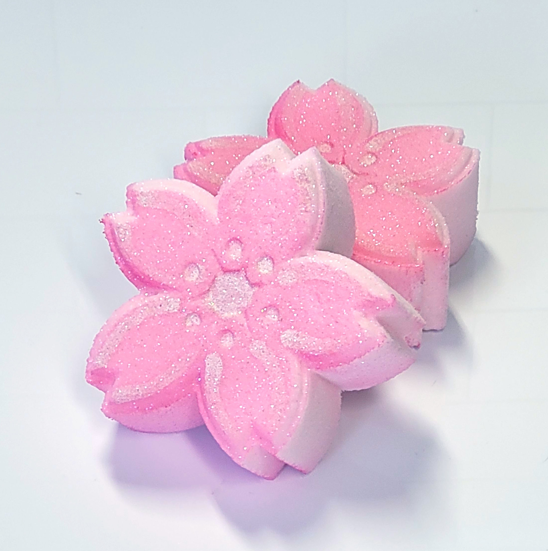 pink flower bath bomb
