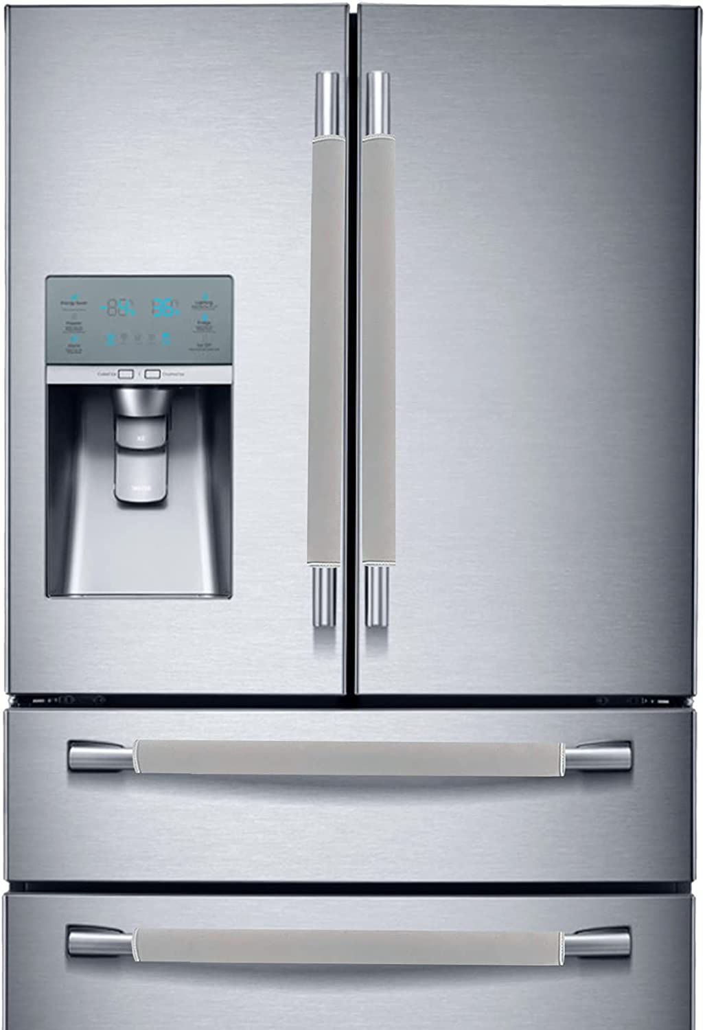 Cubiertas Protector Para Manijas Refrigerador Nevera Gris (cubiertas gris)