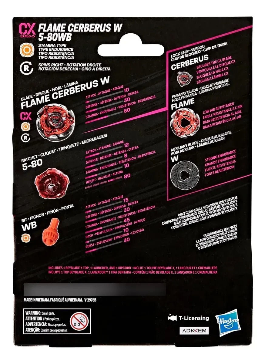 Miniatura: Beyblade X Flame Cerberus W 5-80 Wb Cx