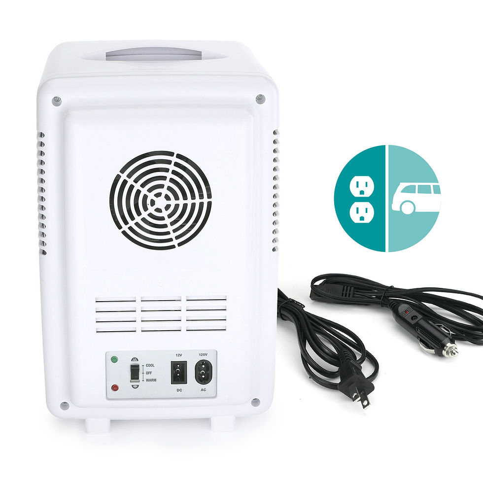 Miniatura: Mini Nevera Portátil Cosmeticos Puerta Espejo Con Luz Led