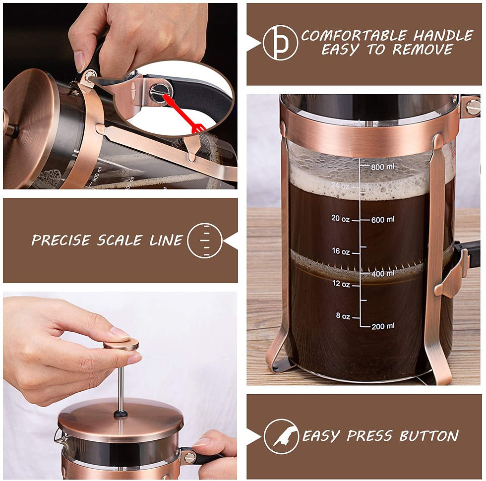 Miniatura: Cafetera De Prensa Francesa Filtros De Doble Pantalla