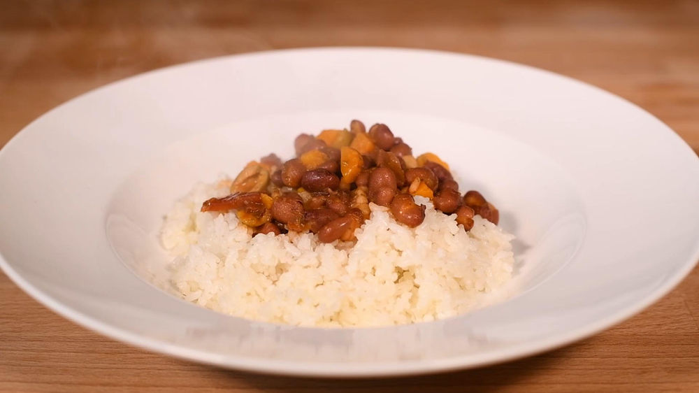 Delicious White Rice & Beans