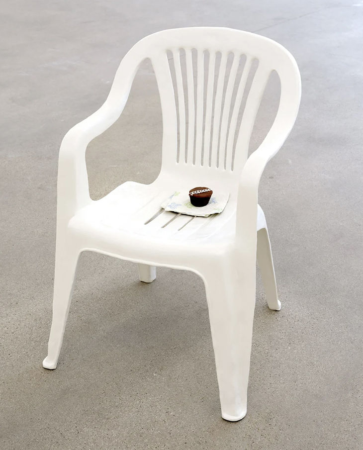 Tamara Johnson, “Chair with Napkin and Cake.”