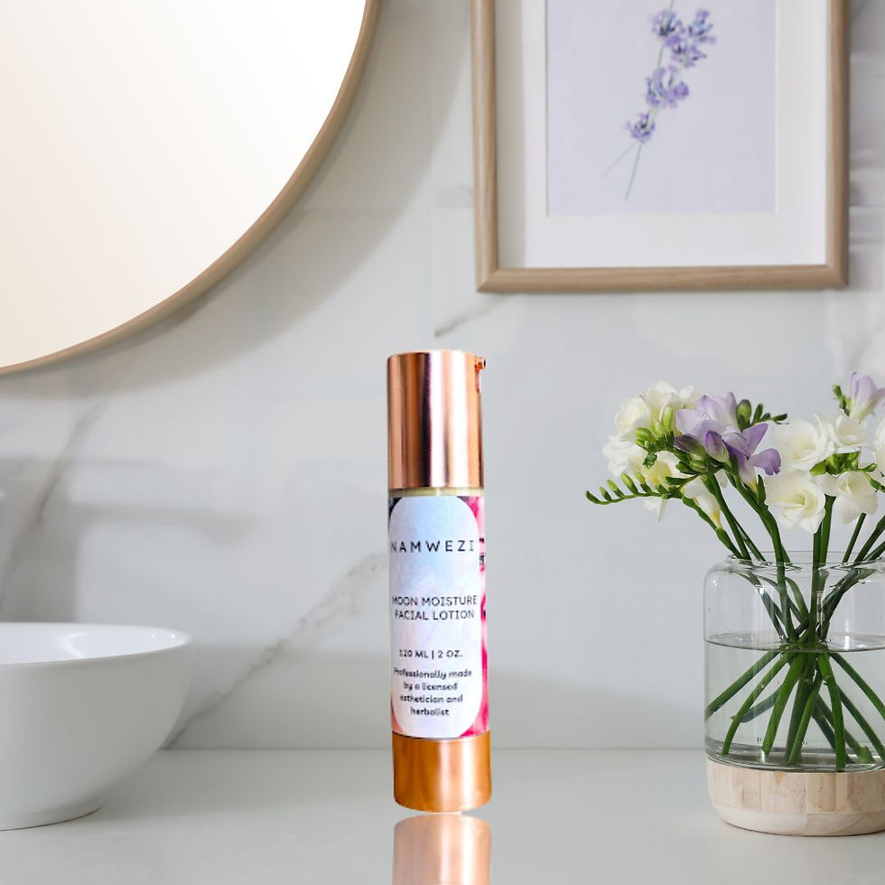 Moon Moisture Hydrating Serum Lotion on porcelain glass bathroom counter