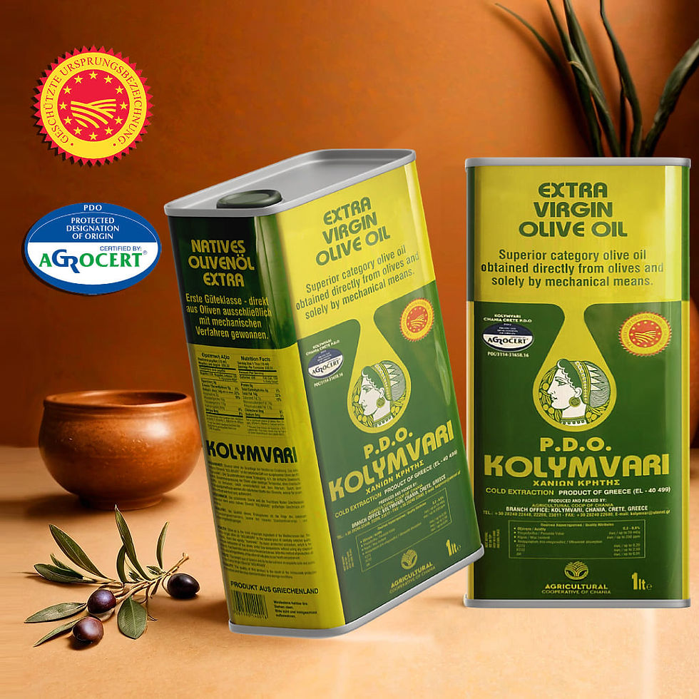 Miniaturbild: Zwei praktische Mini Kanister à 1 Liter mit Kolymvari Olivenöl – schonend kalt extrahiert, ideal für den täglichen Gebrauch