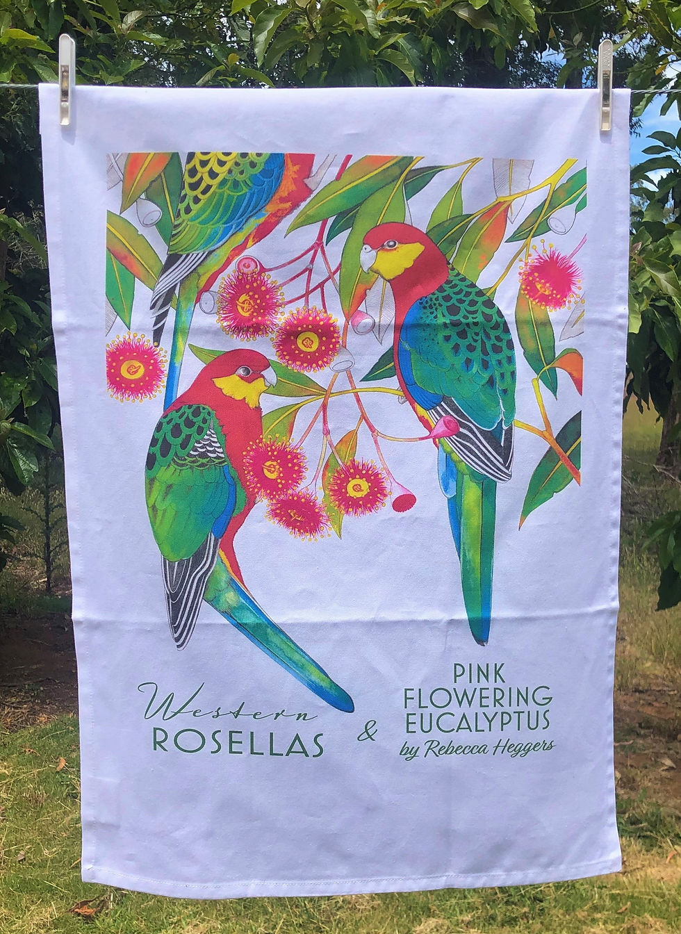 Thumbnail: Western Rosellas Tea Towel