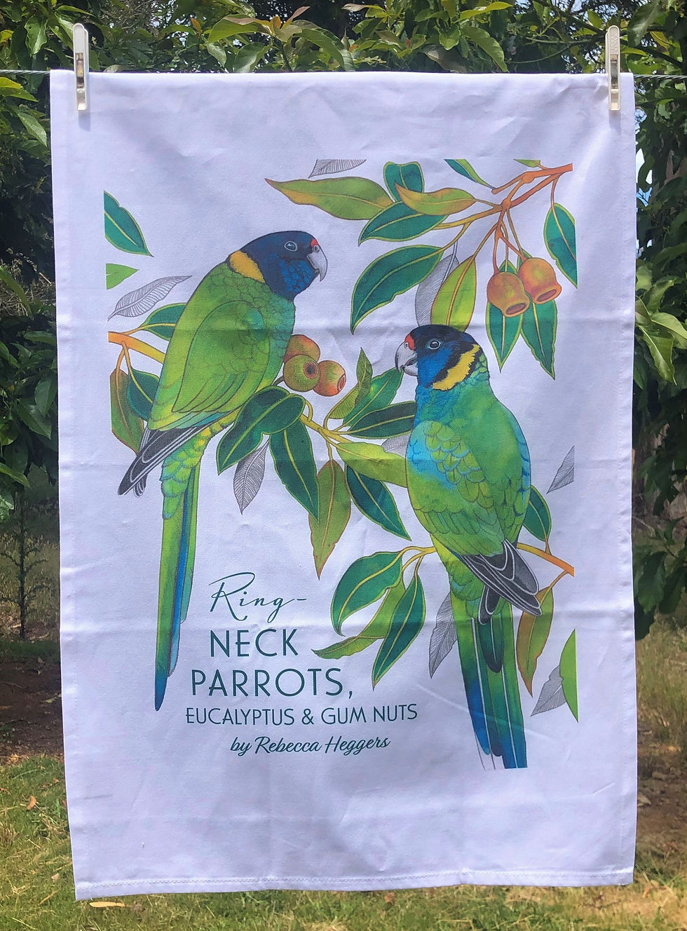 Thumbnail: Ringneck Parrots (28s) Tea Towel