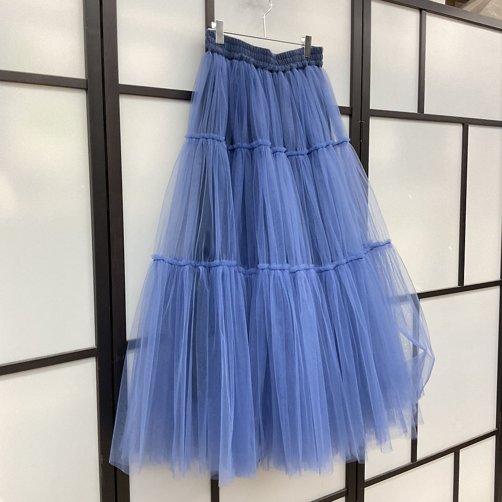 SOV. ナイロンチュールティアードスカート