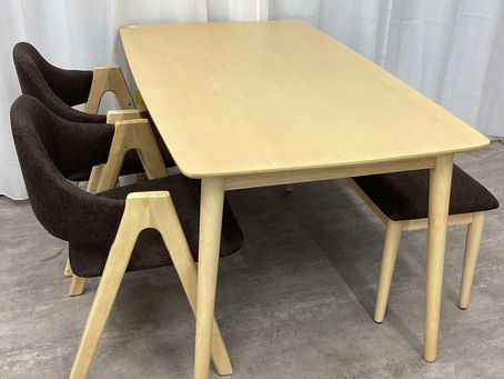 アウトレット未使用品 ベンチダイニング4点セット