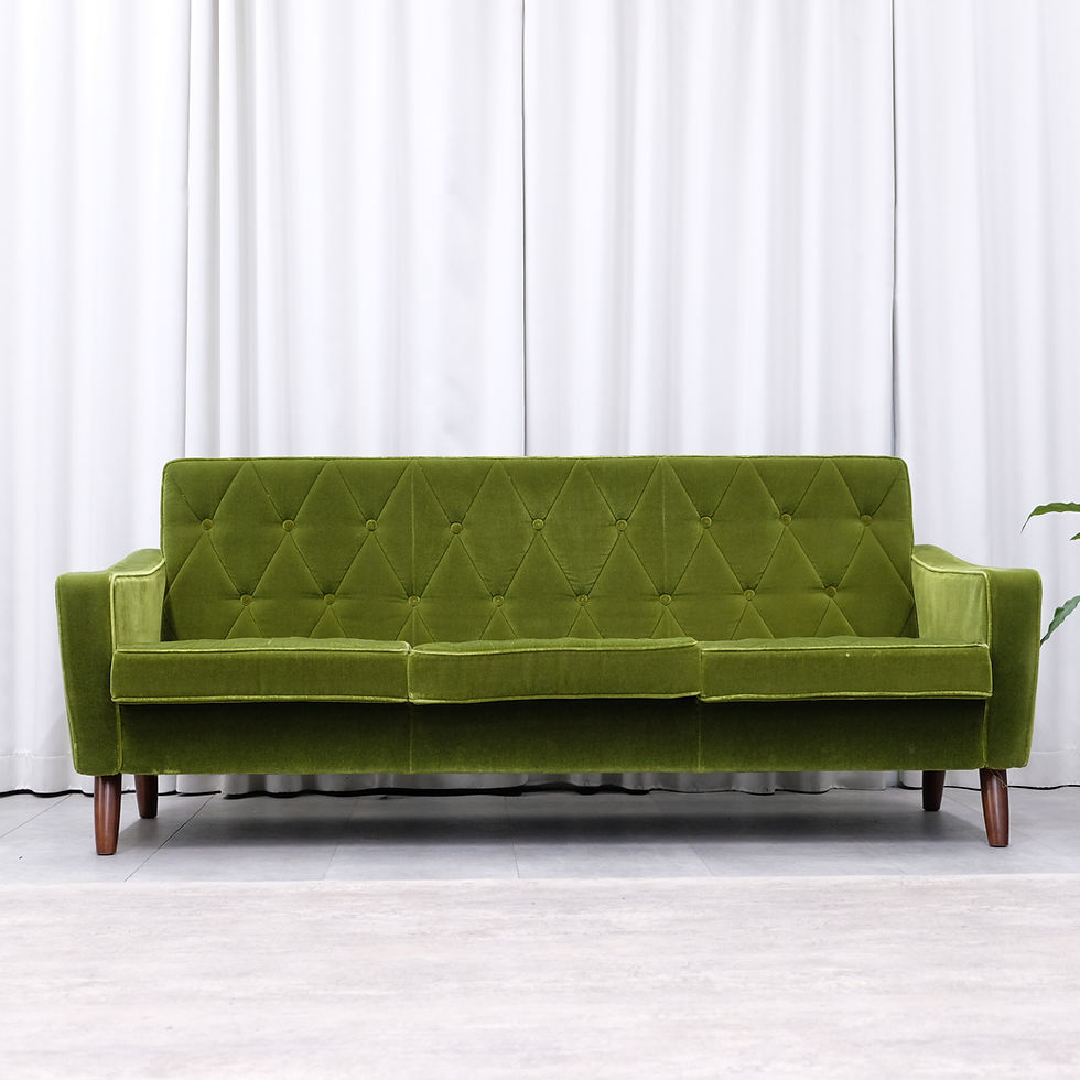 カリモク60 ロビーチェア 3シーターモケットグリーン