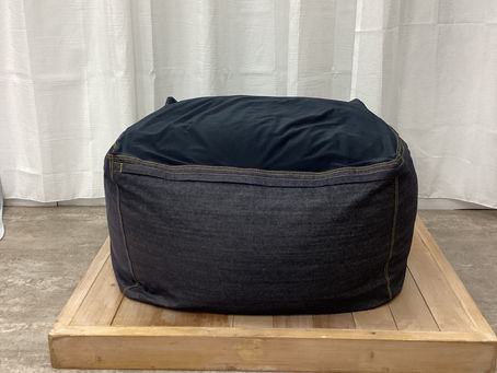 無印良品　体にフィットするソファ　綿デニム　ネイビー