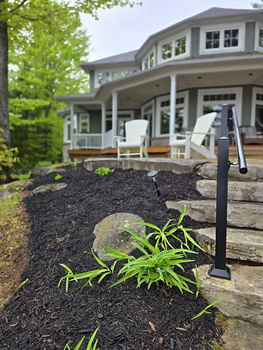 stone retaining wall install