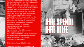 Soforthilfe für Familie nach Wohnhausbrand!