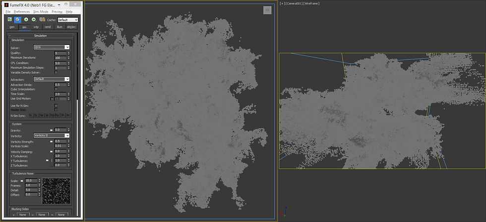 Fumefx nebula cloud inside 3ds max viewport