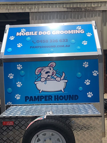 Front of Pamper Hound trailer