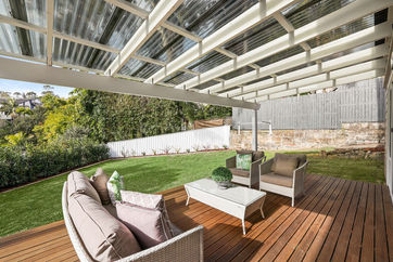 deck extension and garden