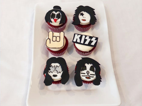 Kiss rock roll punk cupcakes