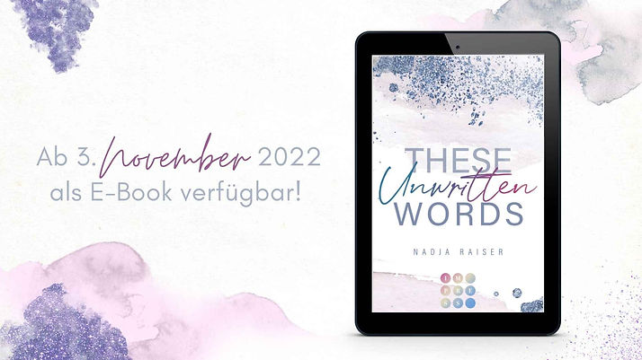 Grafikdesign eines Social Media Banners für einen New Adult Romans für Buchmarketing