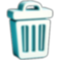 3D Icon eines Mülleimers