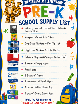 Supply Lists for Each Grade Are Here for the 26/27 School Year! 