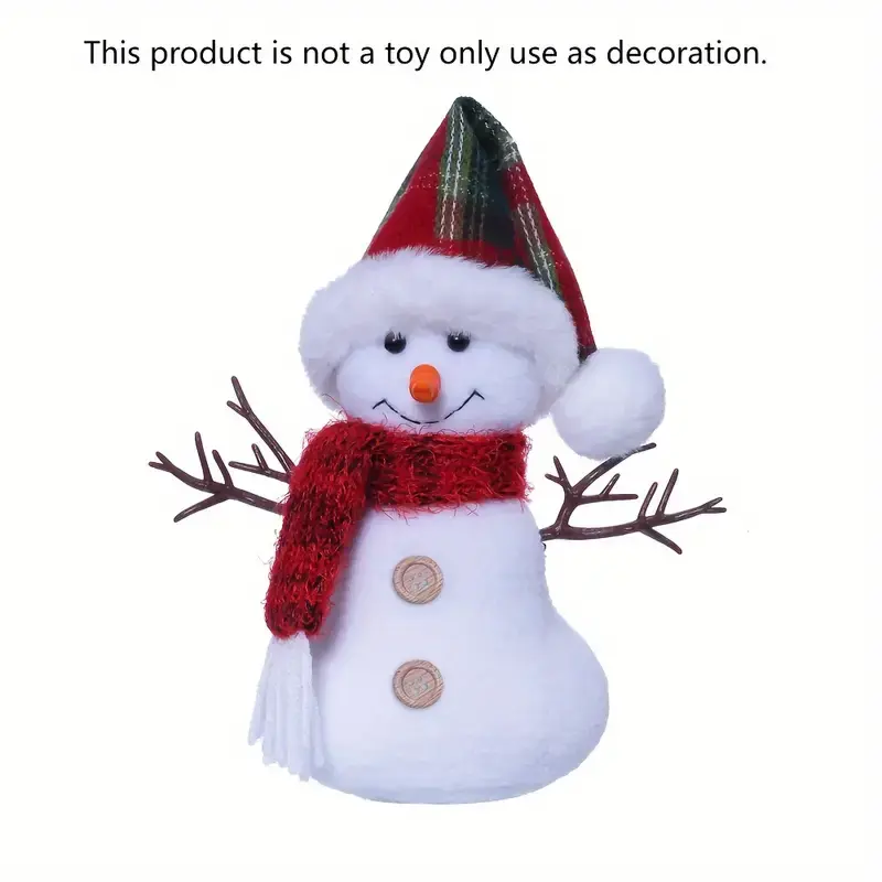 Christmas Twig Snowman plush figurine