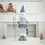 Thumbnail: Grey and Blue Christmas Snowman Telescopic Figurine
