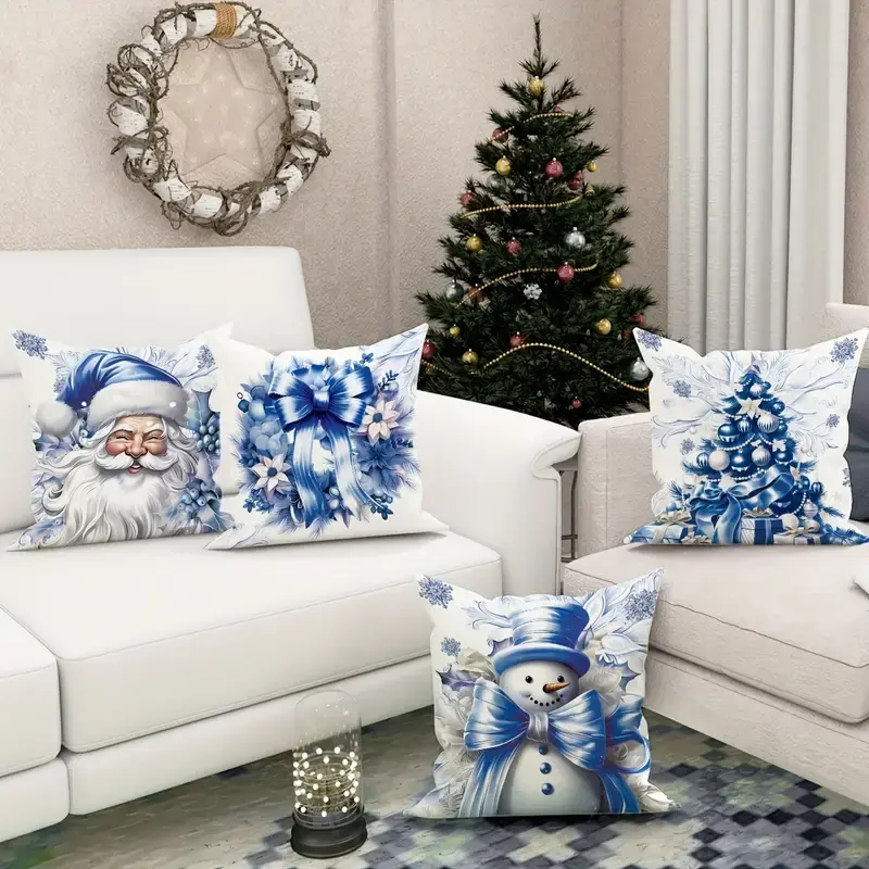 Thumbnail: Vibrant Blue Bow Cushion