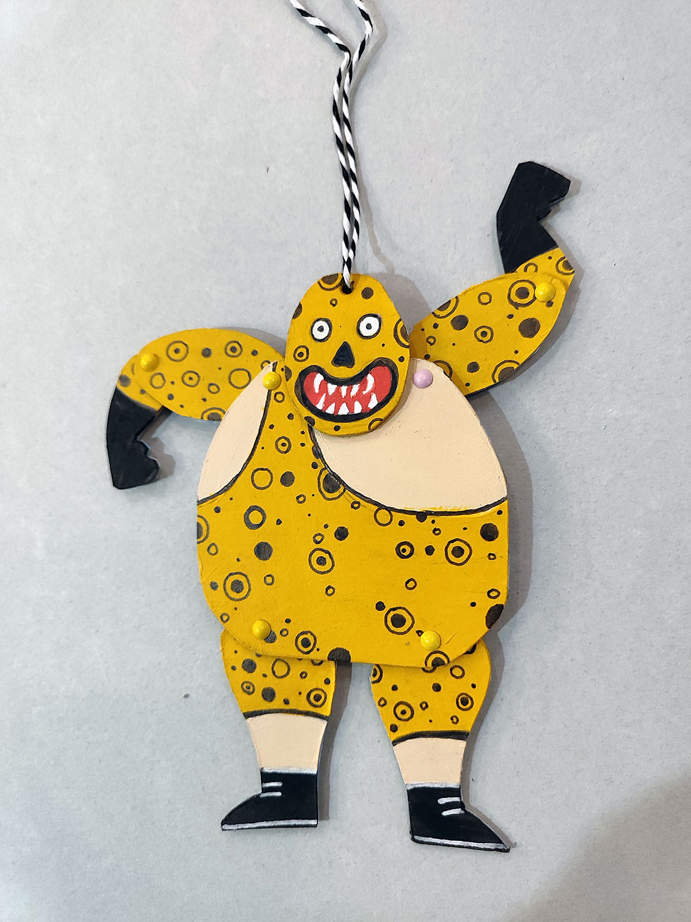 Miniature : Les pantins de sapin : le catcheur leopard