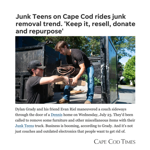 Junk Teens Cape Cod featured in the Cape Cod Times.