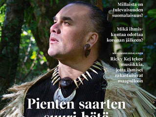 Finnish magazine maailmankuvalehti feat. SIBS & Horomona Horo on the cover