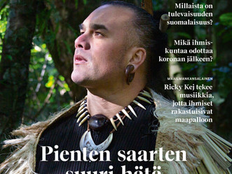 Finnish magazine maailmankuvalehti feat. SIBS & Horomona Horo on the cover