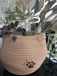Paw Detail Rope Basket
