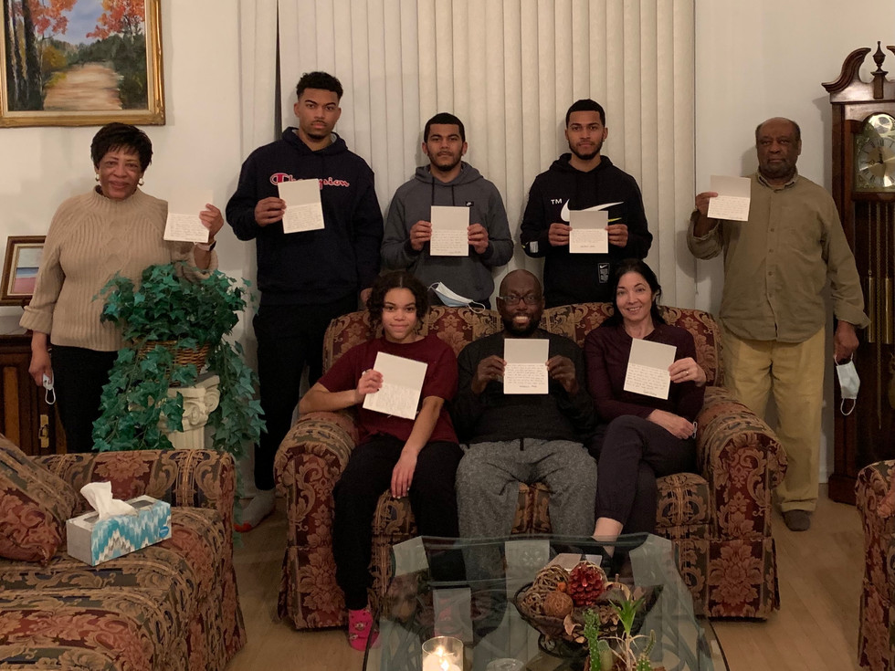 Thanks to the Cheeks' family for writing cards of encouragement to the children!