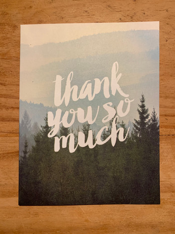 A Safe Place surprised us with a thank you card!