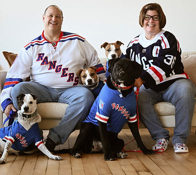 Image of Julie Goch therapist in Canton Ohio with her husband and dogs