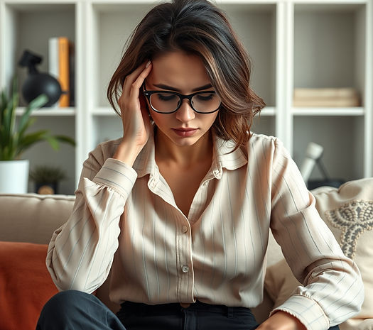 High-achieving high status stressed single woman who feel exhausted from managing everythi
